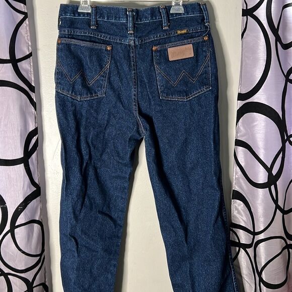 Vintage Wrangler Jeans Mens 33x32 Blue 936DEN Cowboy Slim Denim Rodeo Tag 35x32 - Picture 7 of 13